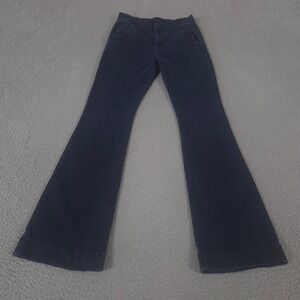 Banana Republic Jeans Womens 27/4 Blue Flare Sailor Style Button Front Dark Wash